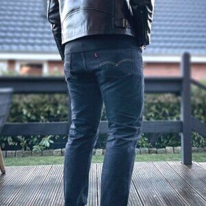 Levis 501 Button Fly Dark Wash Straight Leg Low Stretch Jeans 42 x 30 NWOT